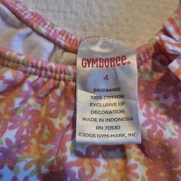 Gymboree girls size 4 Freshly Picked line cap sleeve shirt tiny flowers VGUC - Picture 3 of 4
